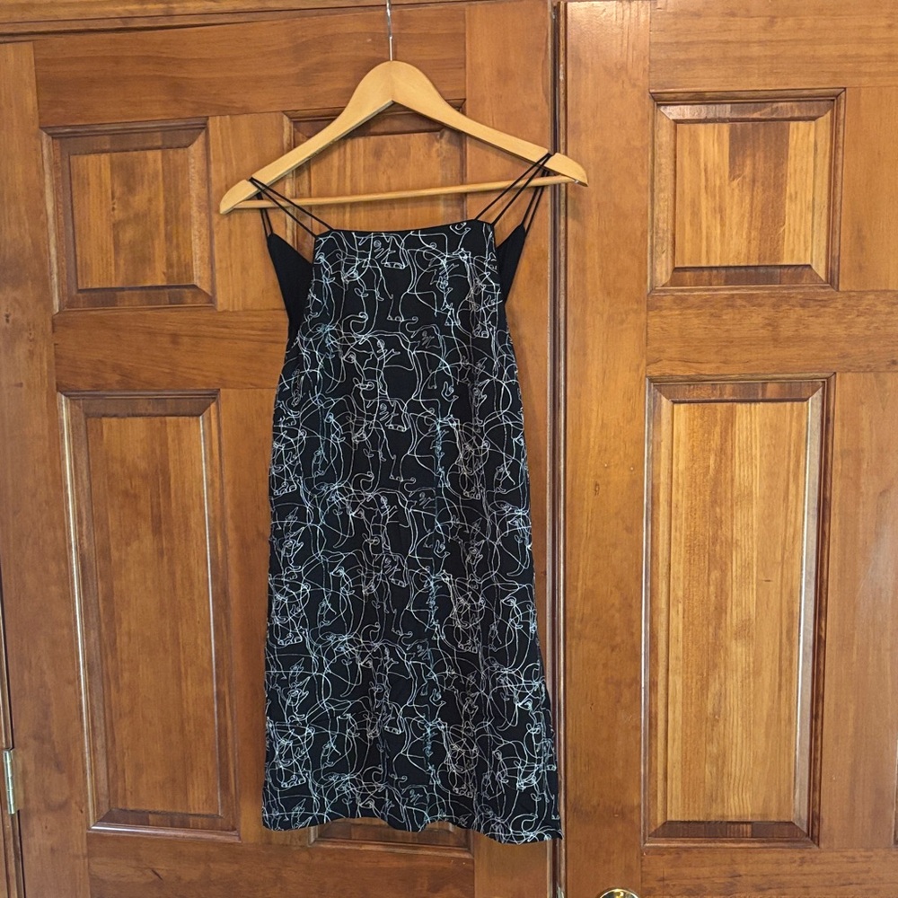 Silence + Noise Black and White Mini Dress